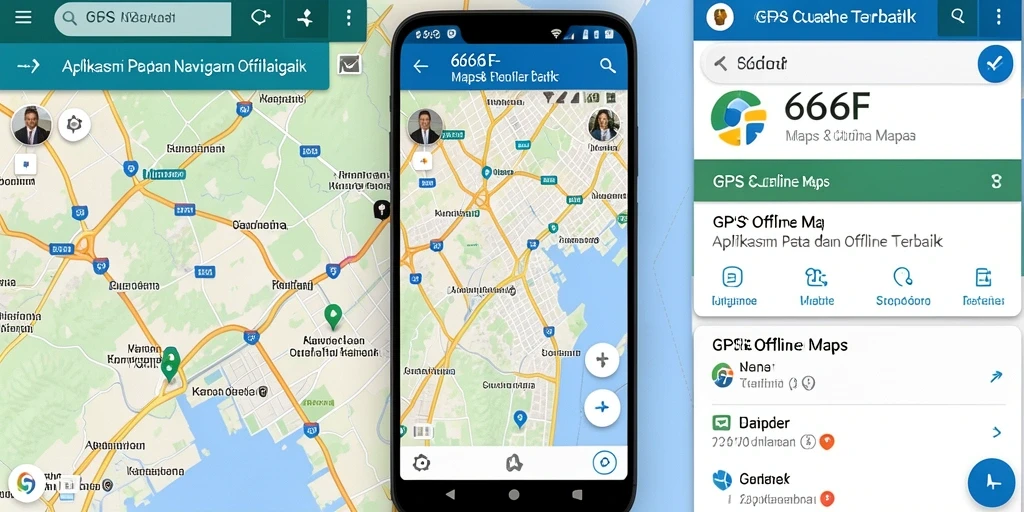 Tampilan antarmuka aplikasi GPS Offline Maps yang user-friendly.