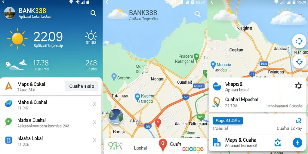 Tampilan antarmuka aplikasi BANK338 menampilkan informasi cuaca yang jelas dan ringkas.