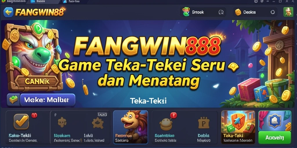 Tampilan antarmuka FANGWIN88 yang berwarna-warni dan menarik.