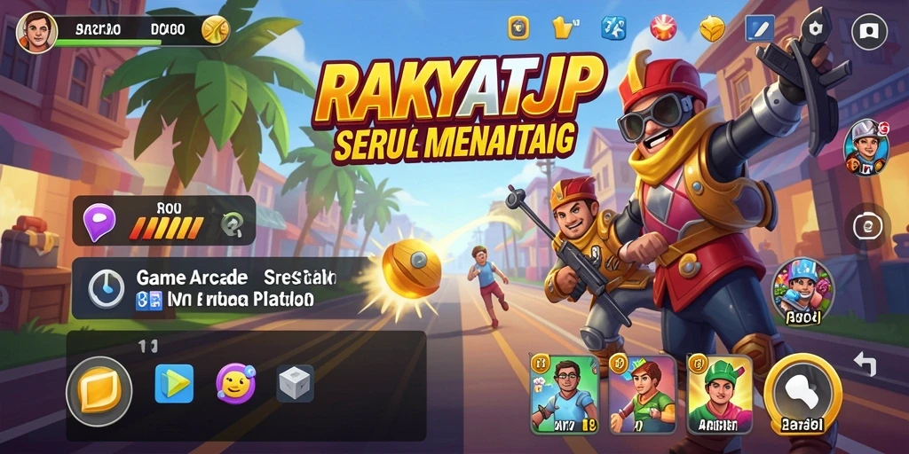 Antarmuka seru dari RAKYATJP game Arcade yang menarik.