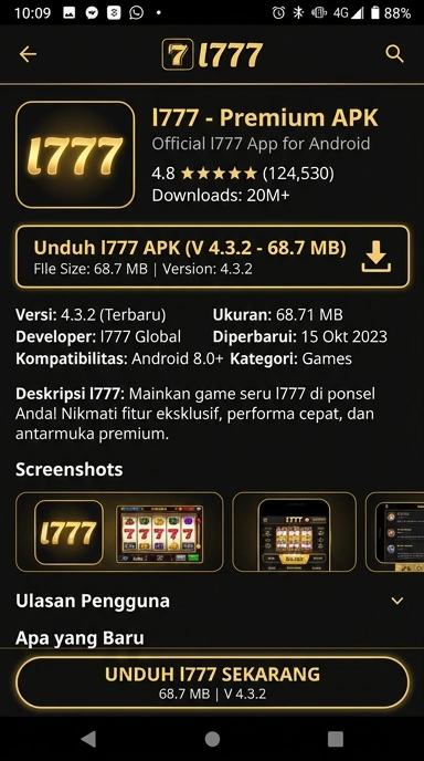 Tampilan halaman APK l777